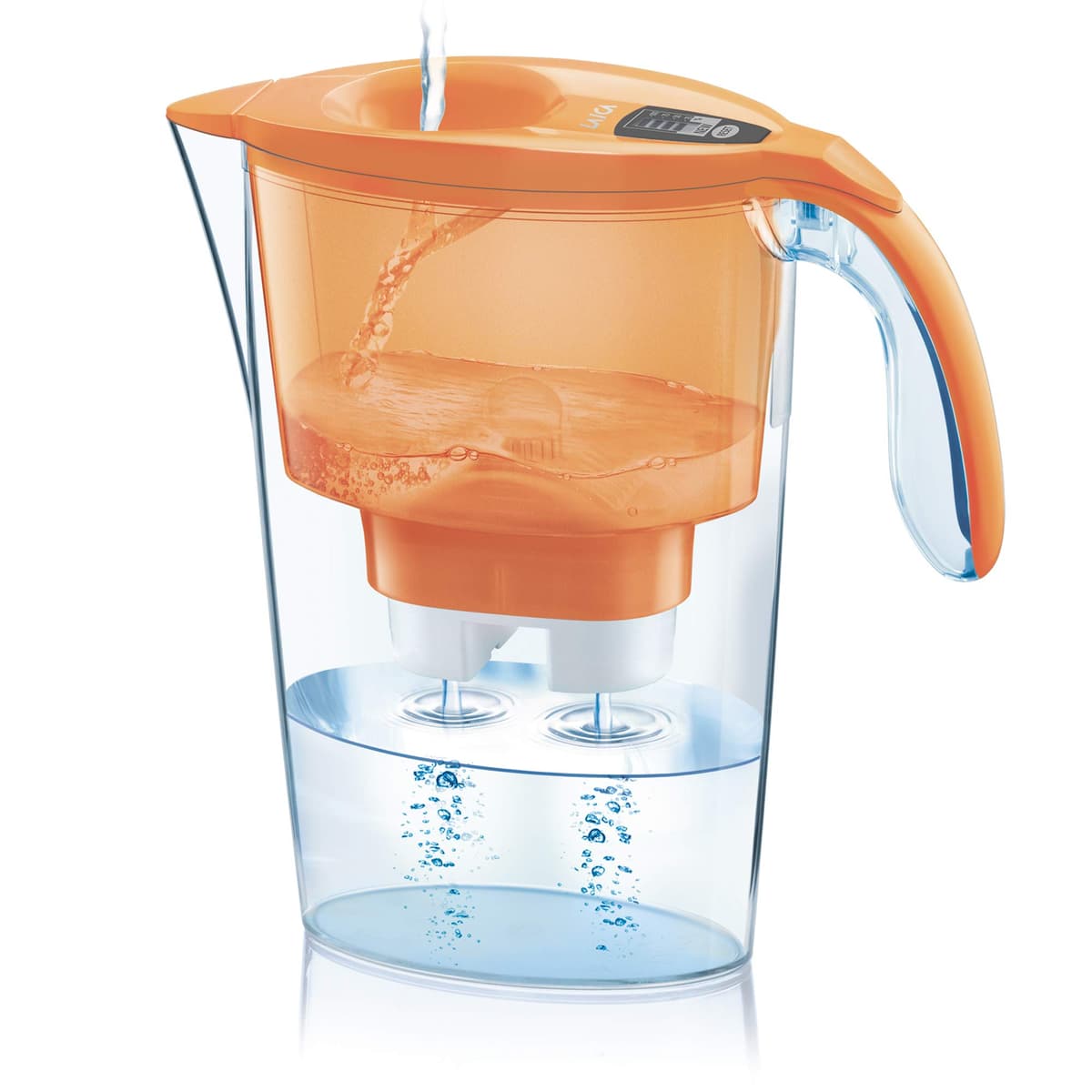 Jarra filtrante de agua LAICA Stream line (Edición en color) y 1 cartucho de filtro de agua Bi-Flux para 30 días - Tapa de llenado rápido, 2,3 L de capacidad total, 1,2 L de agua filtrada LAVANDA — view 7