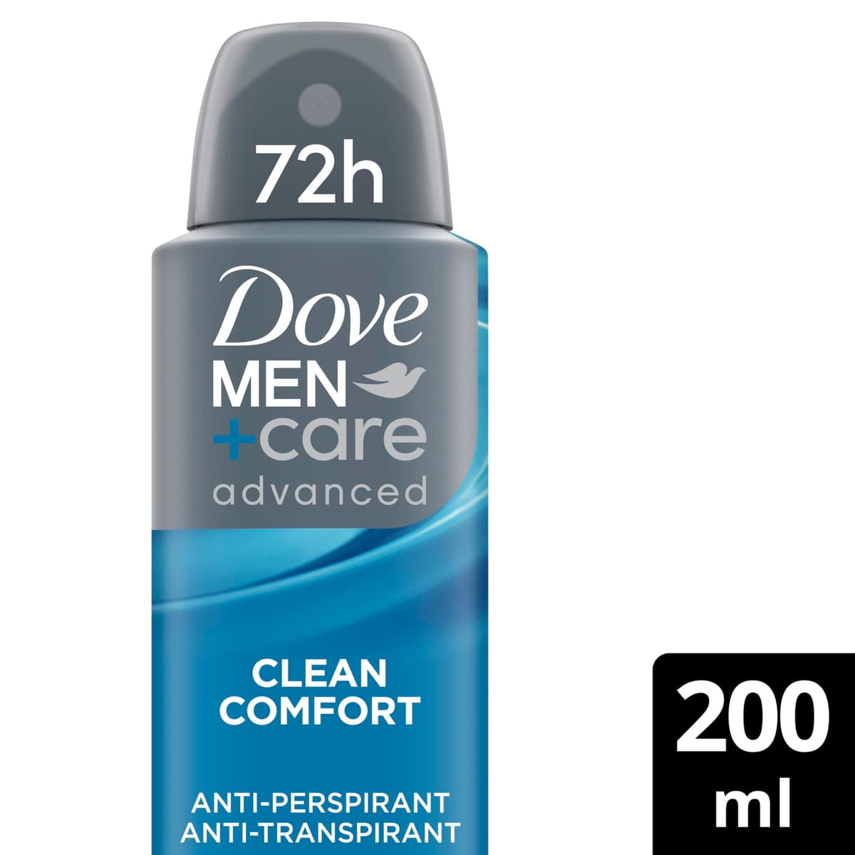 Dove Men+Care Advanced Clean Comfort Anti-Perspirant Aerosol Deodorant Spray with Anti-Odour technology & ¼ moisturising cream for 72 hour protection against sweat and odour 200 ml — view 2