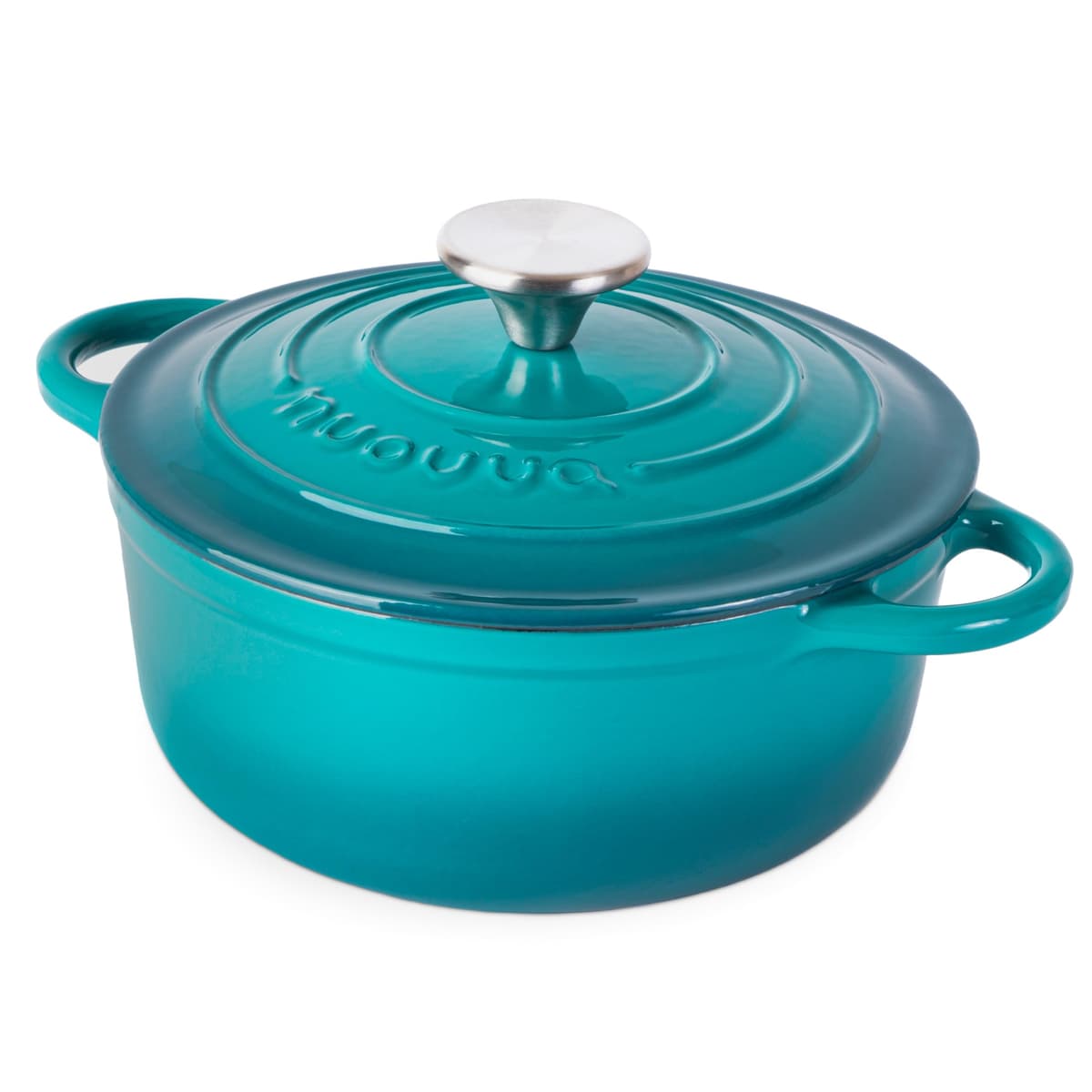 Nuovva Enamelled Cast Iron Dutch Oven Pot with Lid – 5 Quart Casserole Dish – Ceramic Dutch Oven for Bread Baking, Roasting, Braising & Stews – Oven Safe up to 500°F – 24cm Orange — view 12