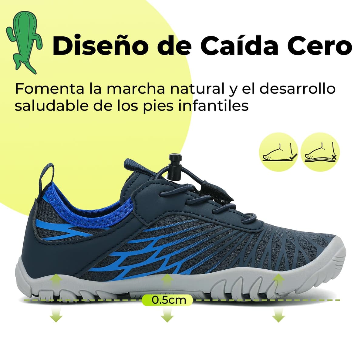 SAGUARO Zapatos descalzos para niños, de secado rápido, transpirables, con puntera ancha, talla 25-35 — view 5