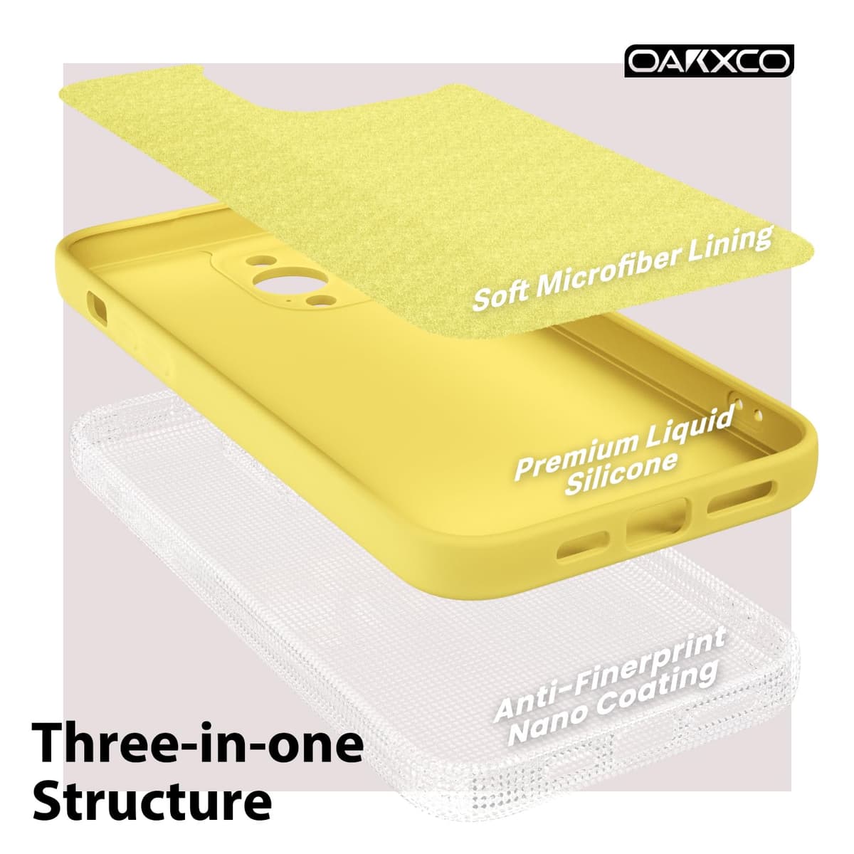 oakxco for iPhone 17 Pro Max Phone Case Liquid Silicone, Cute Thin Slim Grip Soft Rubber Gel for Women Men, Smooth Matte TPU Plain Solid Color Girly Simple Case with Camera Cover, Light Pink — view 144