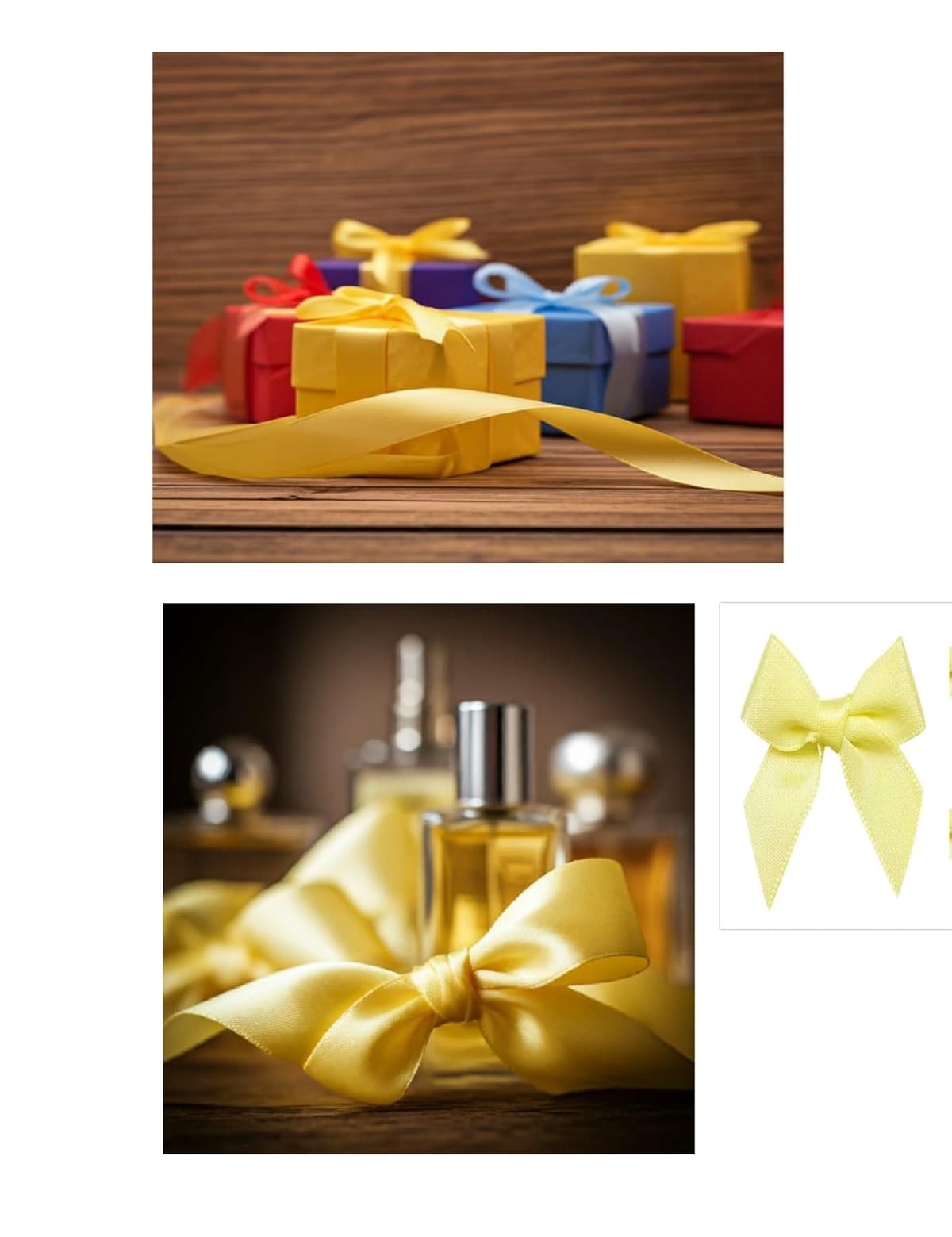 Pale Yellow Satin Ribbon 38mm Wide 5 Meter for Gifts Wrap, Decoration, Wedding, Events, Party, Cloths, Sew, Bows, Cars, Floral — view 2