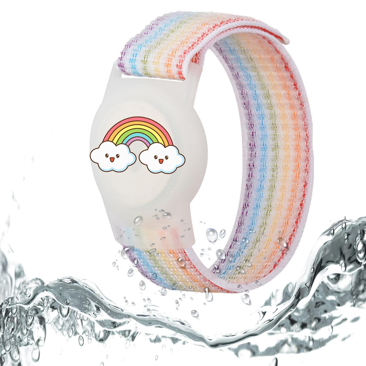 Airtag Pulsera niño, Funda Airtag Llavero Case Holder, Correa protección niños, localizador GPS Pulsera para niño Anti-arañazos