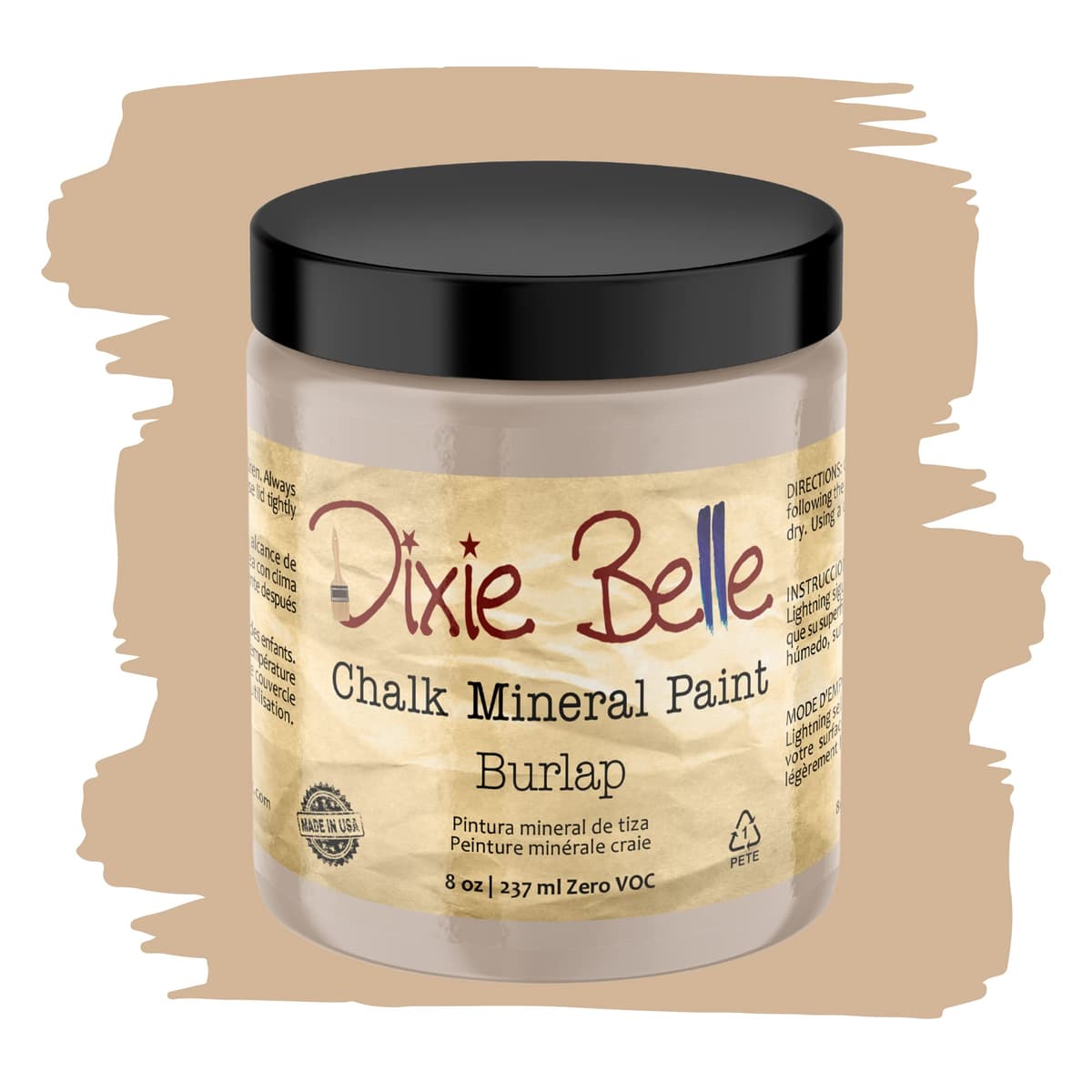 Dixie Belle Paint Company Chalk Finish Furniture Paint - Caviar (32oz) - Matte Black Chic Chalk Mineral DIY Furniture Paint — view 101