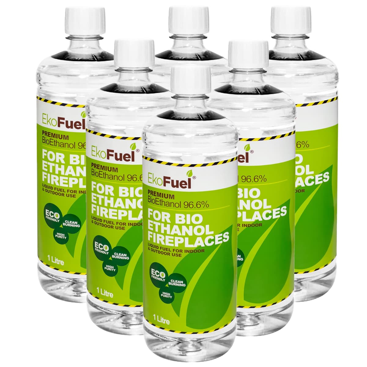 EKOFUEL (6 Litre) Premium Bioethanol Fuel – Bio Ethanol Liquid Fuel for Fires Pits, Fireplace | High Purity Clean Burning Bio Ethanol Fuel | Indoor & Outdoor Ethanol Fuel | Bioethanol Fuel Liquid