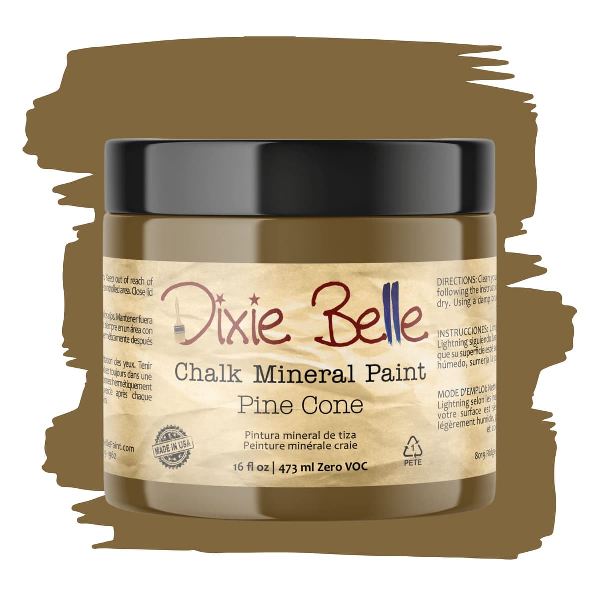 Dixie Belle Paint Company Chalk Finish Furniture Paint - Caviar (32oz) - Matte Black Chic Chalk Mineral DIY Furniture Paint — view 70