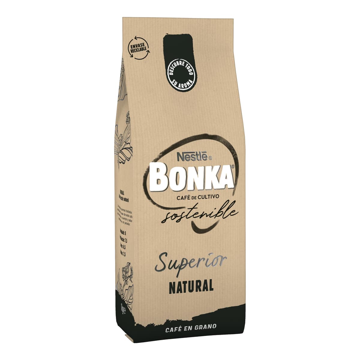 Bonka cafe en grano tostado natural para hostelería, Ideal para maquina de cafe Espresso - 1 paquete x 1 kg — view 8