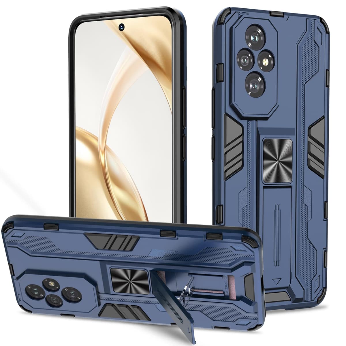 Funda para CMF Phone 2 Pro, Carcasa Antigolpes con Soporte anular metálico, Case Protectora de Grado Militar, Negro — view 483