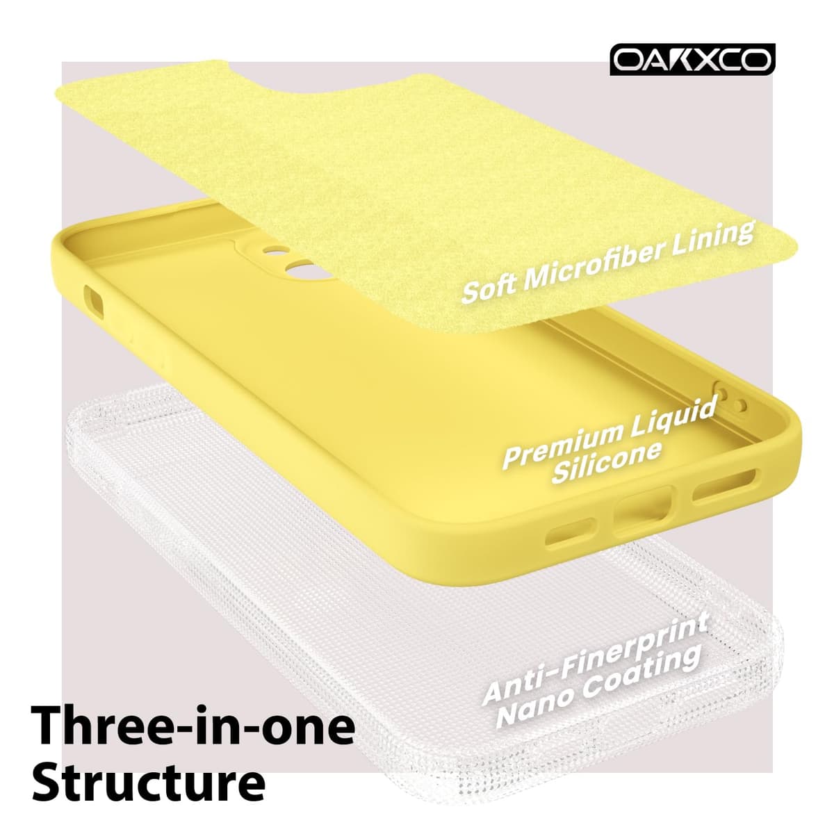oakxco for iPhone 17 Pro Max Phone Case Liquid Silicone, Cute Thin Slim Grip Soft Rubber Gel for Women Men, Smooth Matte TPU Plain Solid Color Girly Simple Case with Camera Cover, Light Pink — view 1903