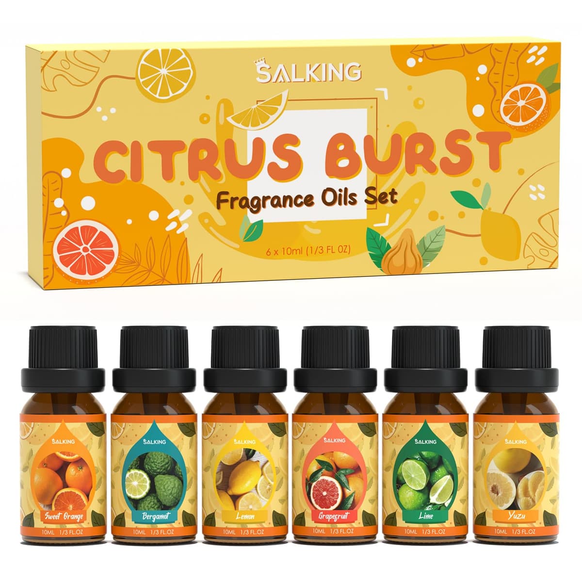 SALKING Flores Aceites Esenciales para Humidificador Difusor 6 x 10 ml,100% Puro Aceites Esenciales Naturales Aceite Perfumado - Lavanda,Rosa, Jazmín, Gardenia, Manzanilla, Flor de cerezo — view 17