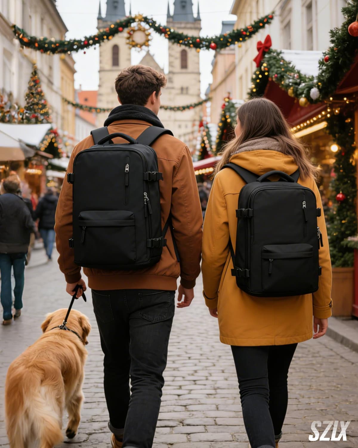 SZLX Vacuum Backpack Travel Bag with Pump, Ryanair Cabin Bags 40x30x20 Underseat Travel Backpack Cabin Size Wizz air, Ryanair Cabin Bags 40x20x25 Carry-ons Easyjet 45x36x20 Laptop Rucksack Women Mens — view 2