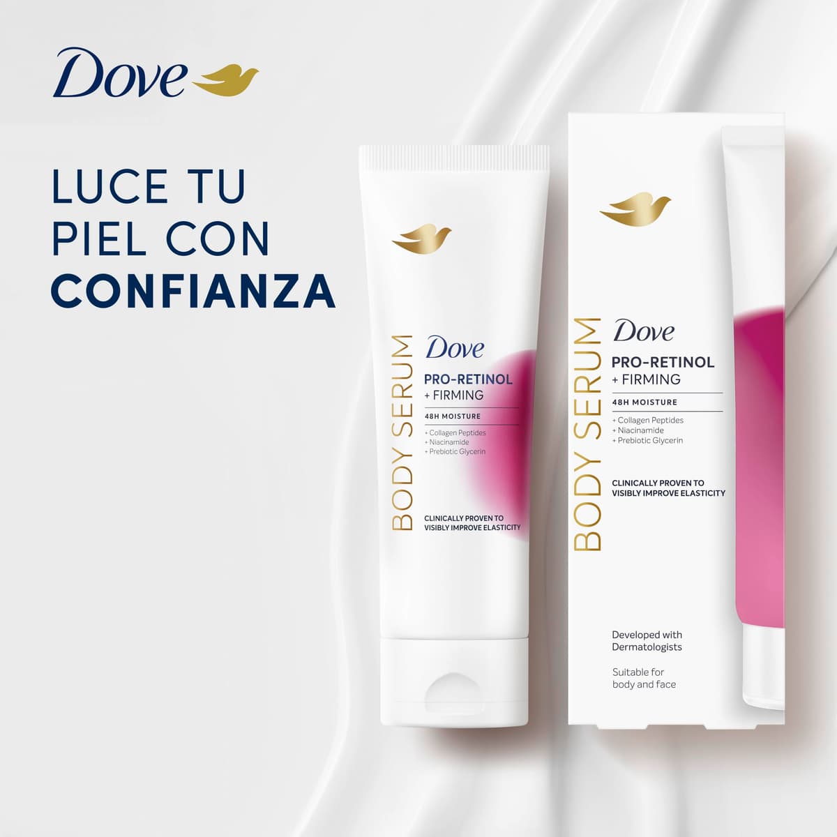 Dove Pro-Retinol+Firming Body Serum for Elasticity and Firmness with Collagen Peptides, Niacinamide and Prebiotic Glycerin 200 ML — view 8