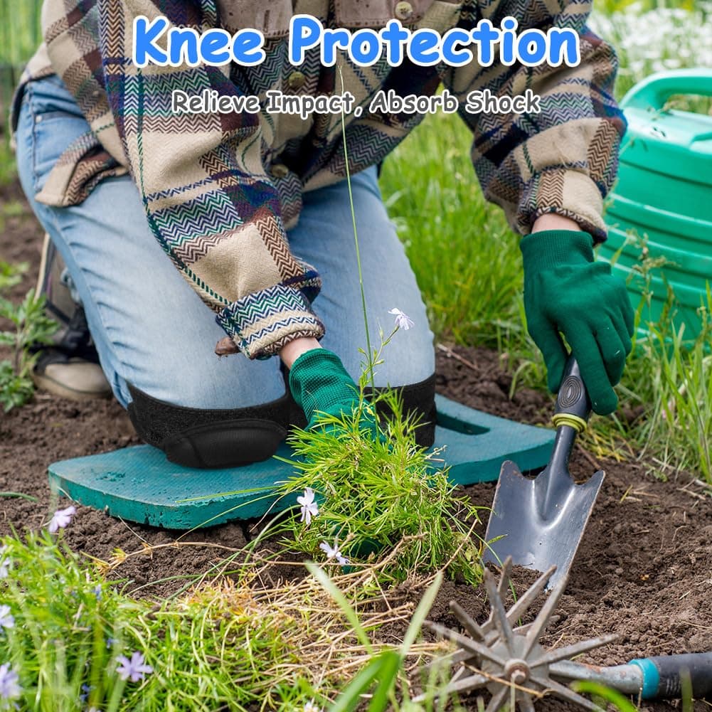 flintronic 1 Par Rodilleras Trabajo, Protección para la Rodilla, Esponja Eva De 20 Mm de Grosor, Antideslizantes para Rodilleras Voleibol Ajustables Adecuadas para Voleibol, Baile, Jardín (L,Negro) — view 6