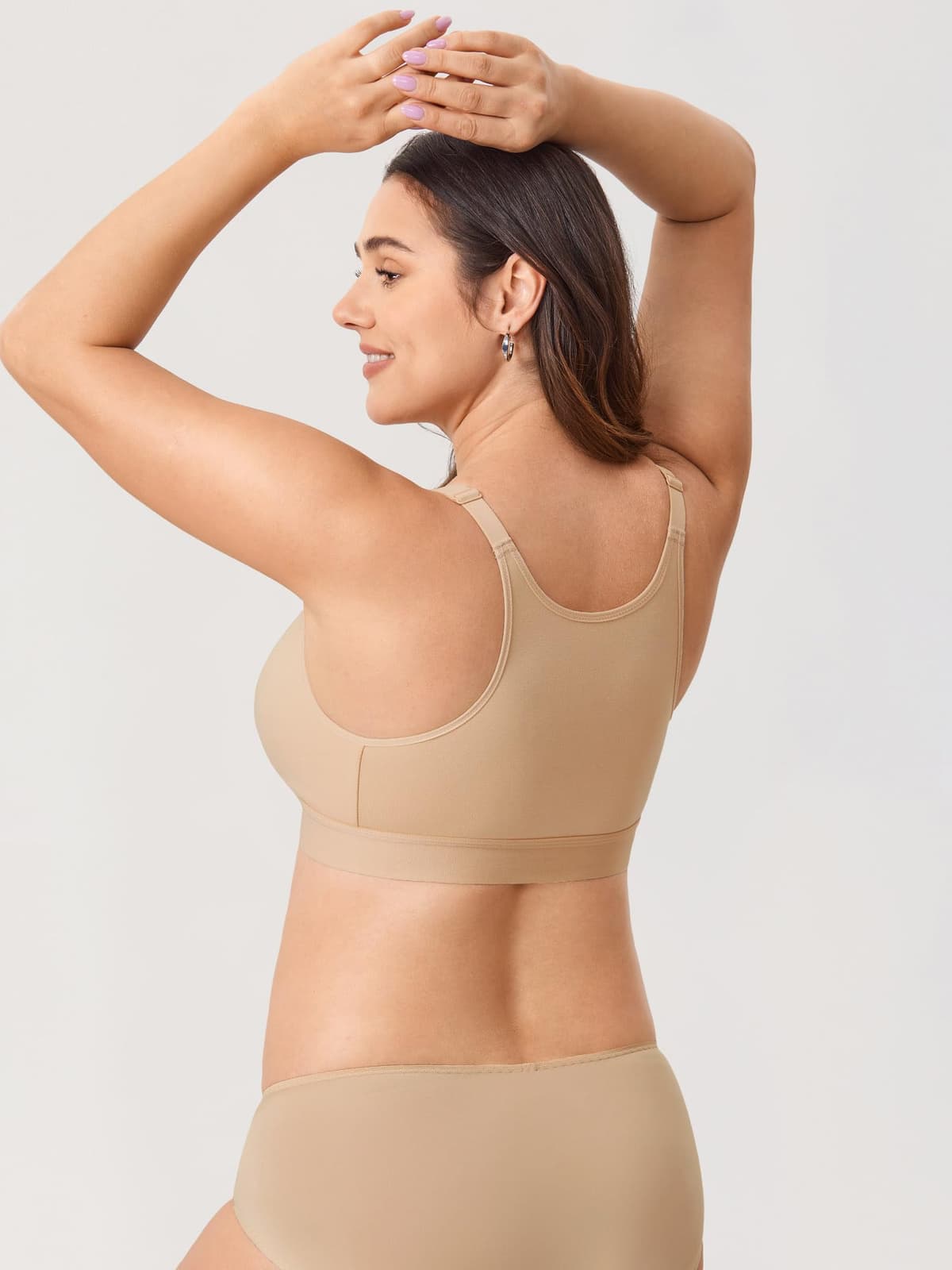 Gratlin Women's Nursing Bras Maternity Plus Size Breastfeeding Cotton Sleep Nursing Sports Bra — view 2