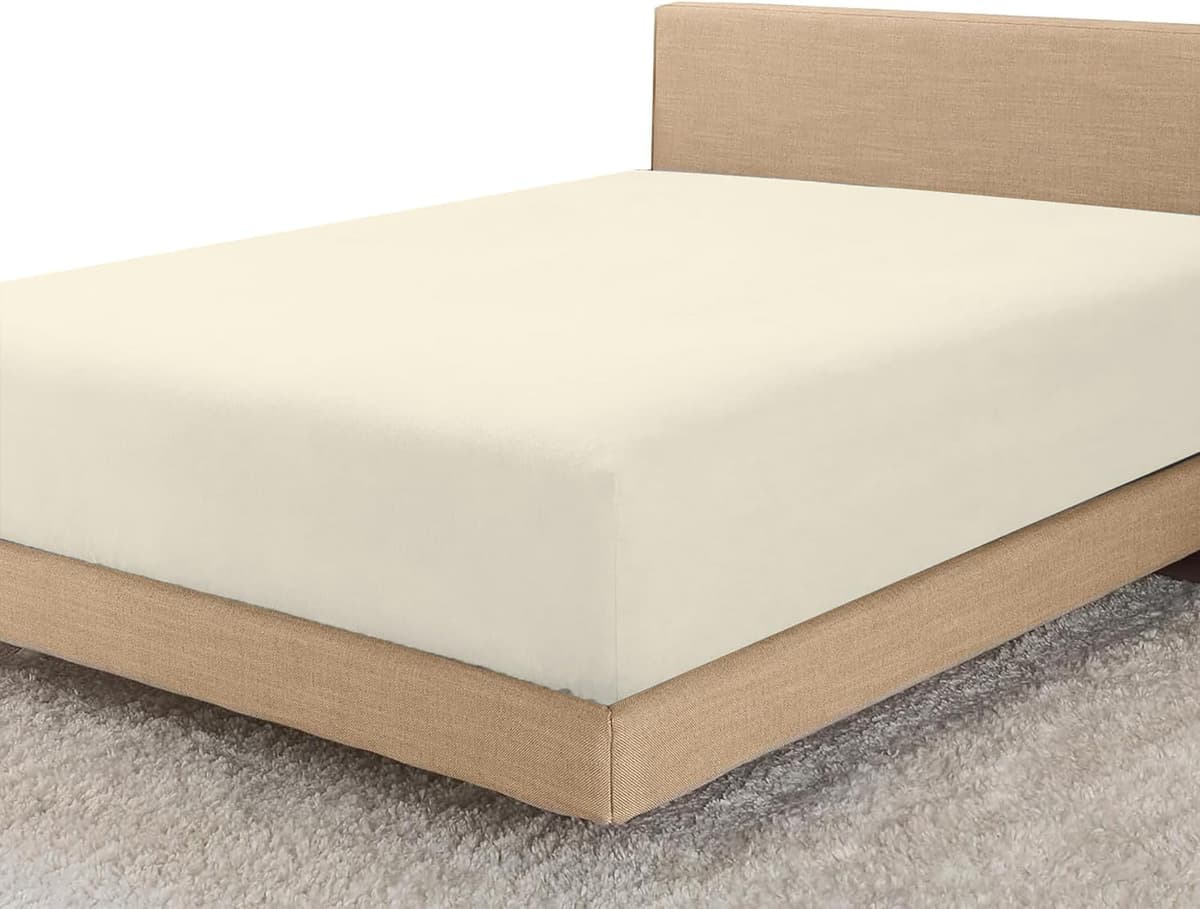 Linens World Egyptian Cotton Fitted Sheets King Size Breathable, Anti Wrinkle 30cm Deep Pocket 200 Thread Count Bed Sheets Bedding & Linen 152 X 200-CM White Bedding King Size Fitted Sheets — view 21