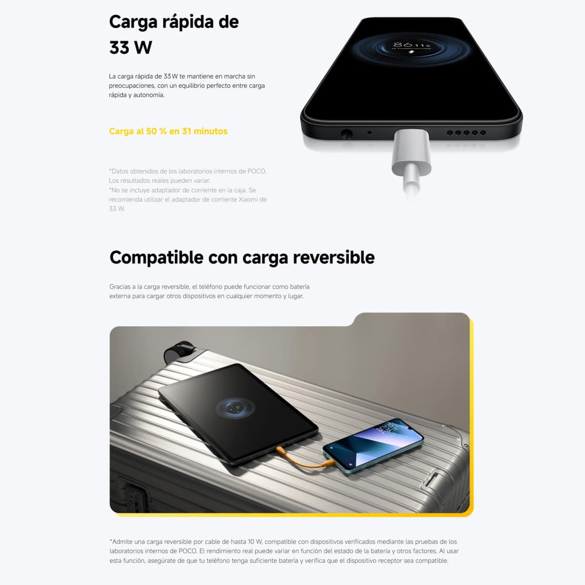 XIAOMI POCO C85 - Smartphone de 8+256GB, Cámara Dual de 50MP con AI, Pantalla inmersiva de 6,9”, Potente procesador Octa-Core, Carga rápida de 33W, 6000mAh, Cargador no Incluido, Negro (Versión ES) — view 11