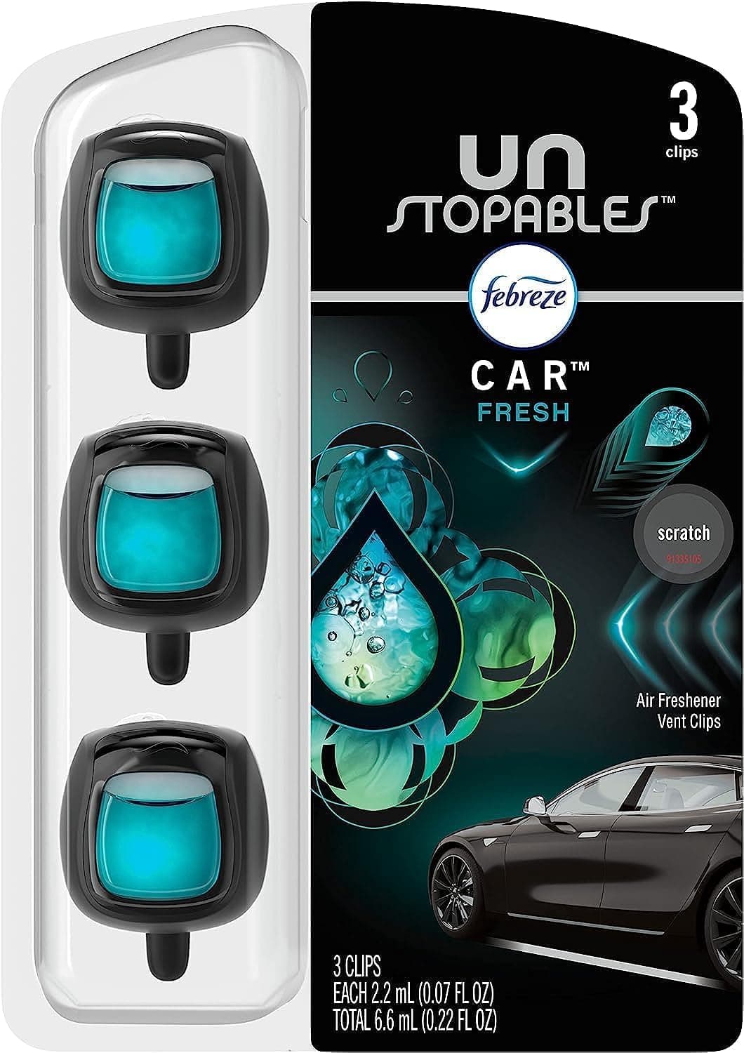 Febreze Unstopables Car Odor-Eliminating Car Freshener Vent Clip Fresh, .07 fl oz. Car Vent Clip — view 4
