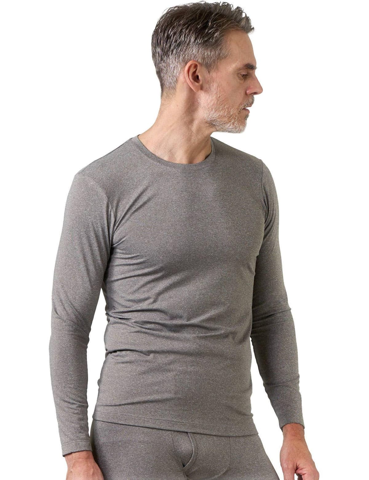 LAPASA Camiseta Termica Hombre Manga Larga Cuello Redondo Ropa Interior de Invierno Top Thermal Ligero/Cálido/Extra Cálido M09/M26/M55 — view 12