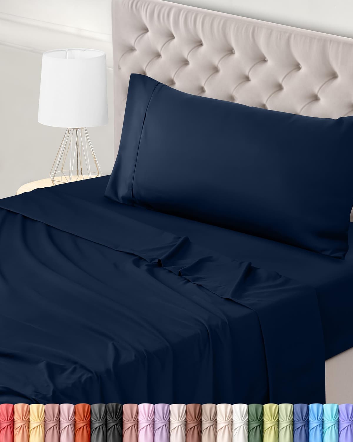 Utopia Bedding Juego de Sabanas 4 Piezas 150x200 - Poliéster Microfibra Cepillada - Oeko-Tex Certificado - Sábana Bajera, Sábana Plana y 2 Fundas de Almohada 50x75 (Cama 150, Blanco) — view 20