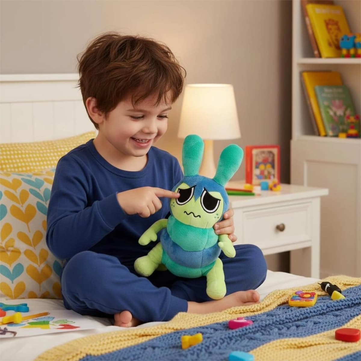 Dandy's World Plush, 10.6 inch Squirm from Dandys World Plushies Toys, Soft Stuffed Figure Doll for Fans, Stuffed Horror Game Figure Toy for Kids Boys Girls and Adult (dandy world plush) — view 3
