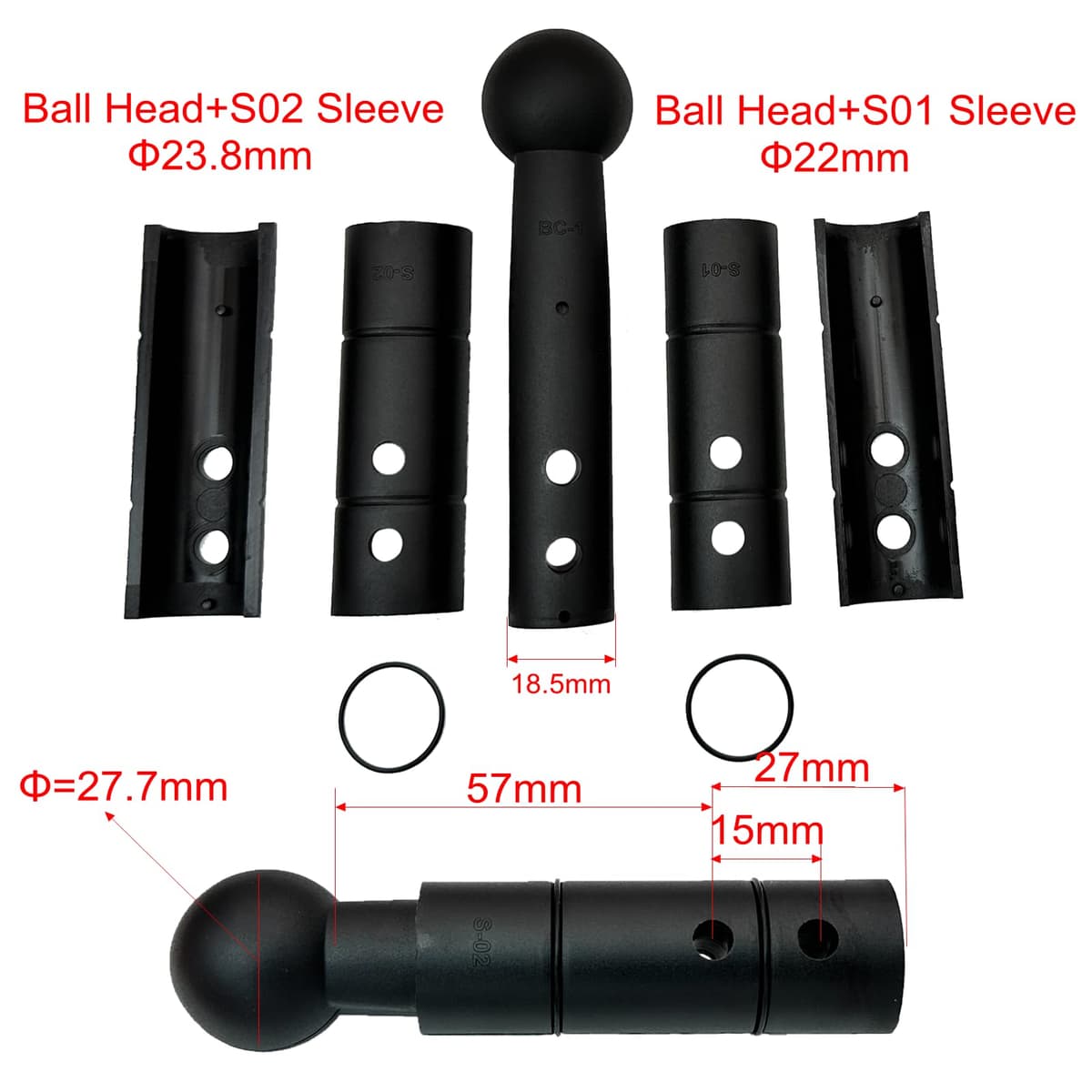 Ball Head Flex Connector for Chariot Bicycle Trailers Child Carrier Axle Mount Ball Cup Replacement Part — view 3
