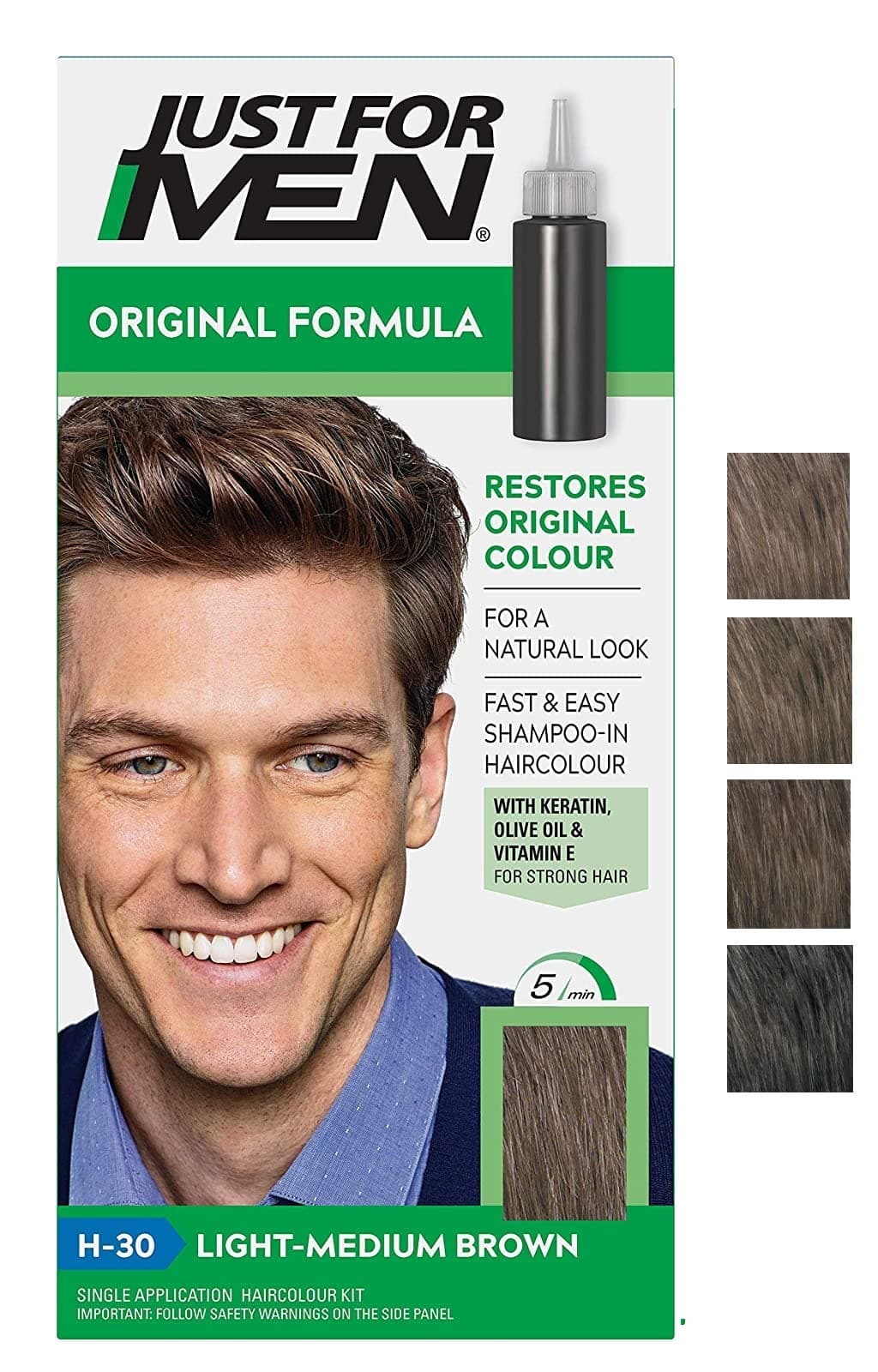 Just for men Original Formula Dark Brown Black Hair Dye, Restores Original Colour for a Natural Look H45 — view 8