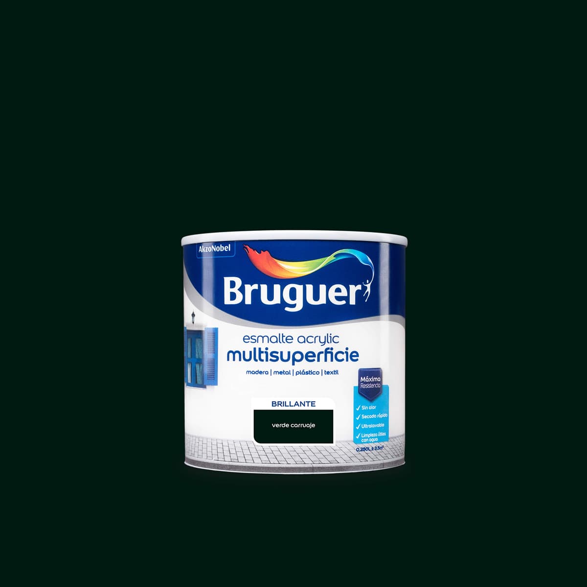 Bruguer Acrylic Multisuperficie Esmalte al agua Satinado - Pintura 750 mL, Blanco Permanente — view 68