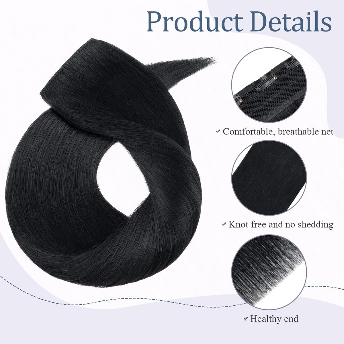 Silk-co 10inch Hair Extensions Clip in Hair Extension Human Hair #04 Medium Brown -Basic Thickness-Thin Weft- 8 Pieces Real Remy Straight Hair Extensions[50g] — view 207