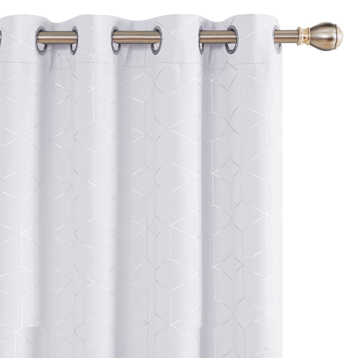Deconovo Blackout Curtains, Modern Sky Blue Curtains for Living Room, Thermal Curtains, Ring Top Curtains, Noise Isolating, 46" W x 72" H, Set of 2 — view 22