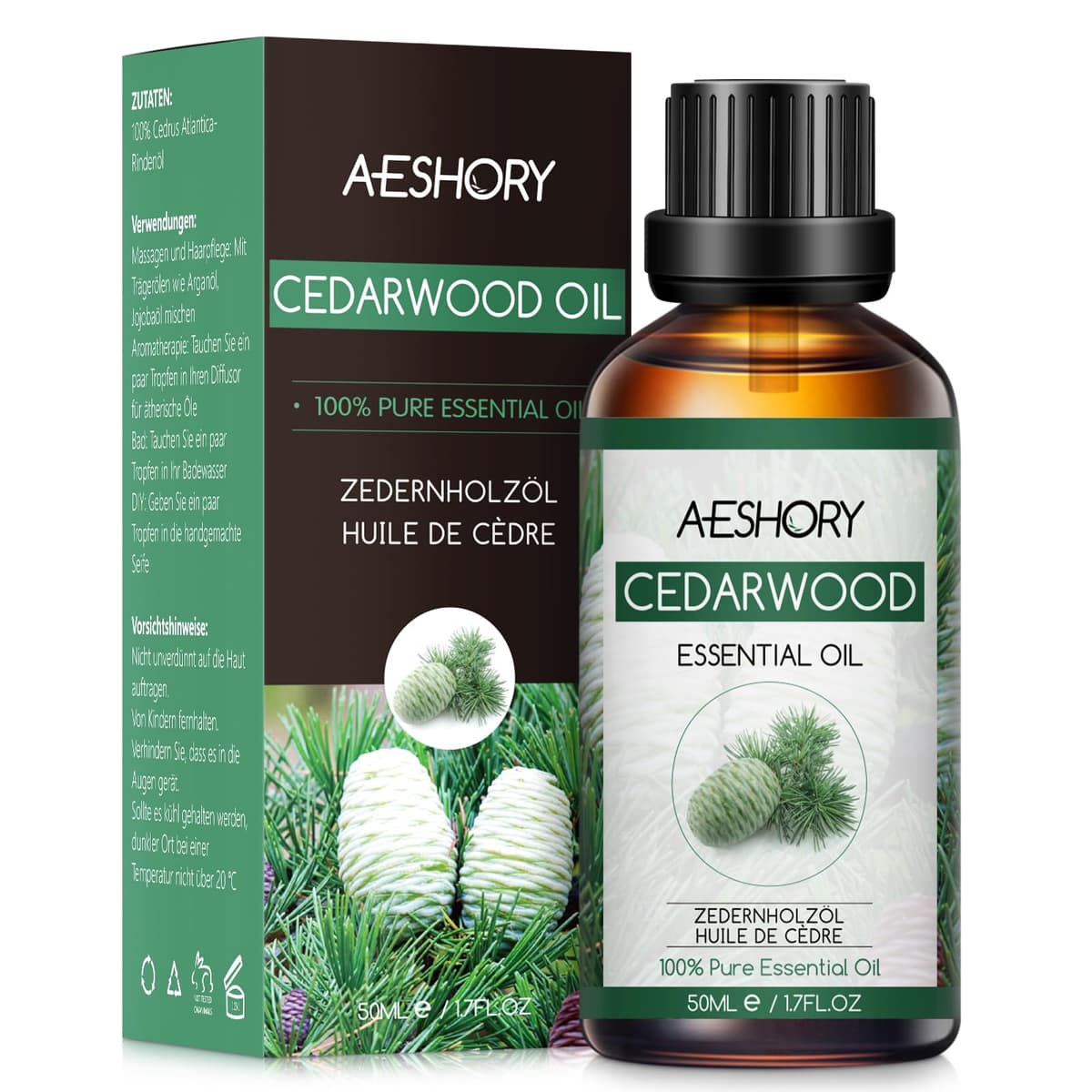 AESHORY Aceite Esencial de Rosa 50ML, Natural Aceite de Aromaterapia de Rosa, Aceites de Fragancia Premium para Humidificador, Masaje, Baño, Cuidado la Piel, Relajación y Calma — view 8