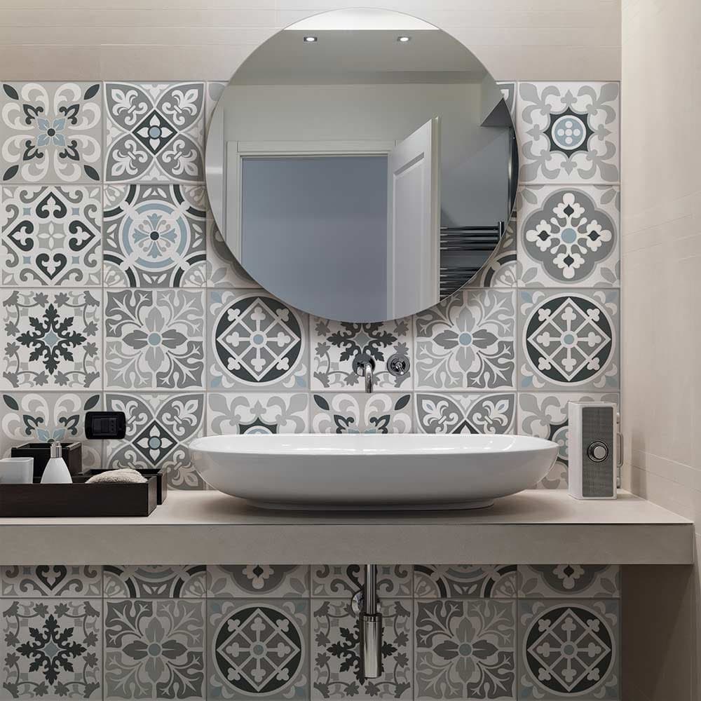 RE-COVERTILES - Pegatinas Azulejos Cocina y Baño Stickers de PVC Impermeables Antiarañazos Decoración de Pared Baldosas Peel and Stick - Modelo 24 Pzas 10x10 cm PS00179 Made in Italy — view 27