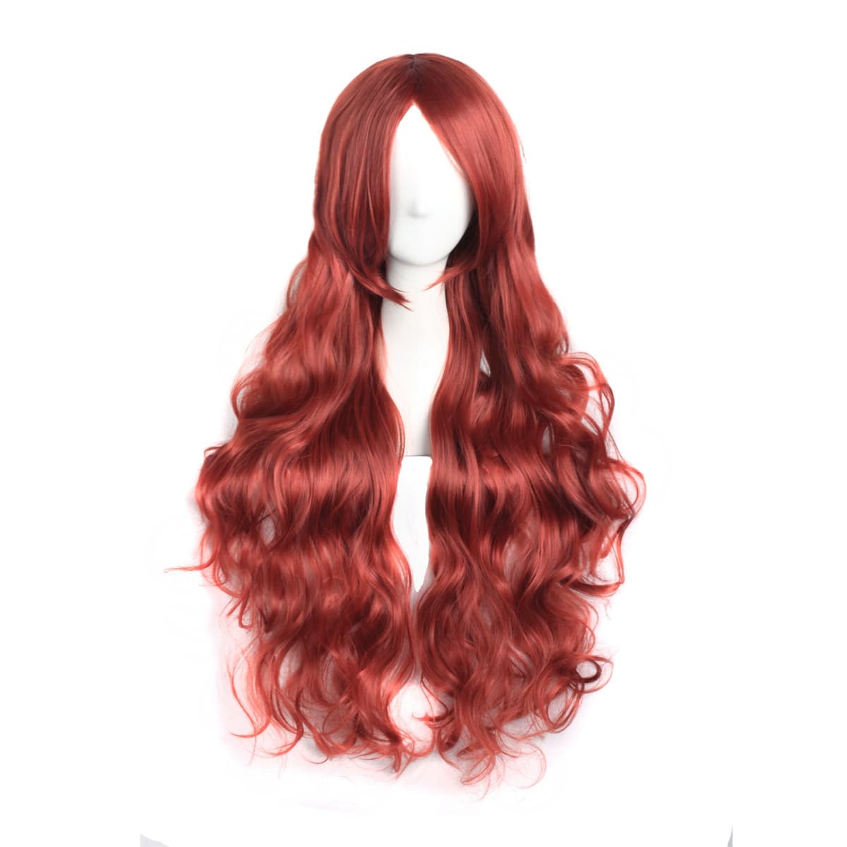 MapofBeauty 24 Pulgada/60 cm Largo Lacio Peluca Con Flequillo Sintética Cabello Heat Resistente Para Fiesta de Cosplay (Rosa Caliente) — view 27