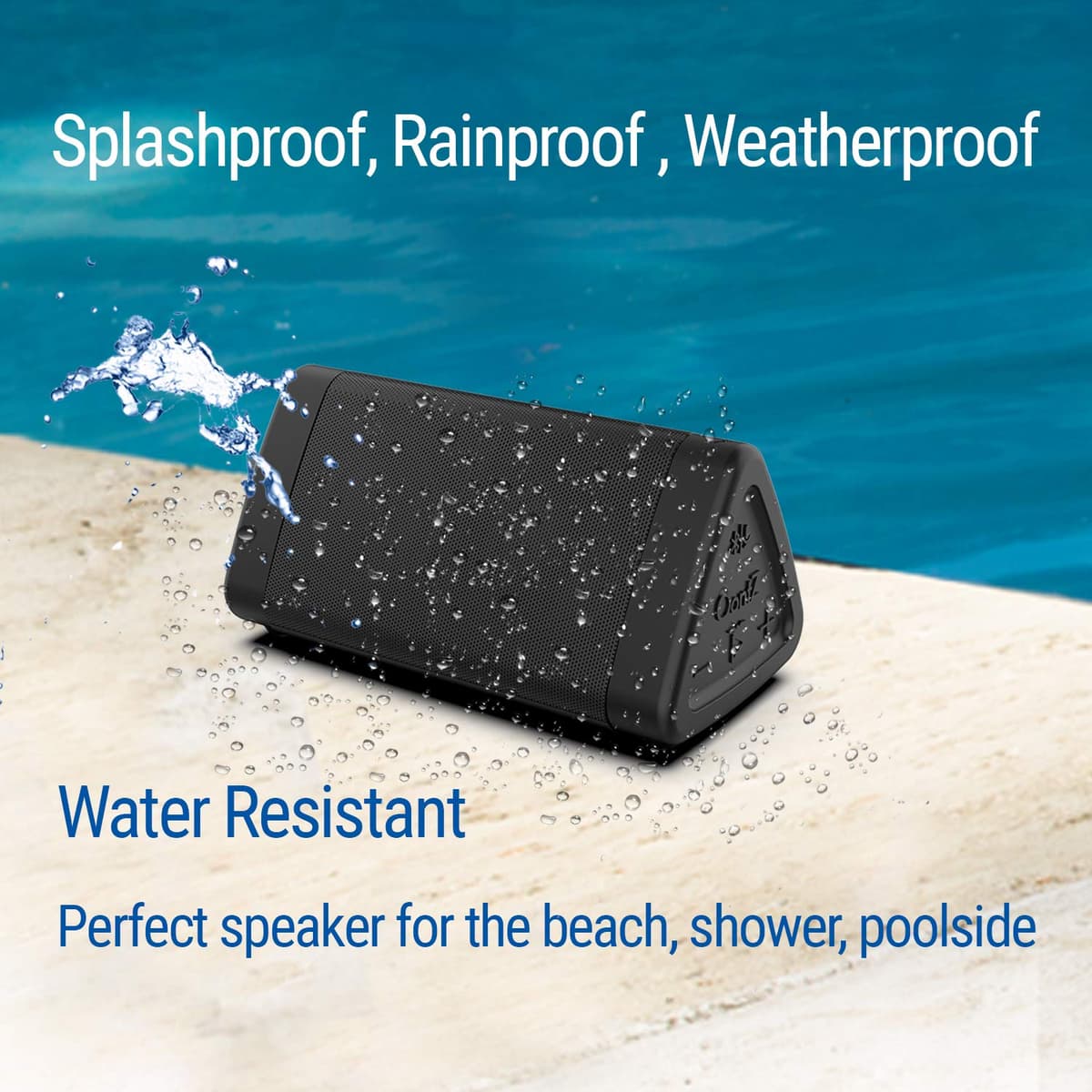 OontZ Angle 3 (4th Gen) – Portable Bluetooth Speaker, 12W Stereo Sound, 24 Hour Playtime, Rich Bass, 100 Foot Wireless Range, Waterproof, Home, Outdoor, Travel, Great Gift (Black) — view 6