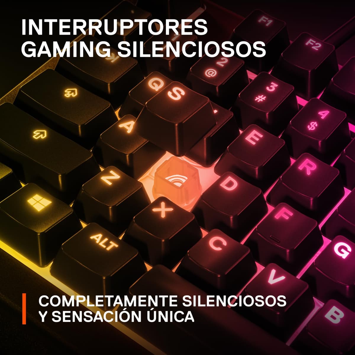 SteelSeries Apex 3 - Teclado Gaming - Iluminación RGB de 10 zonas - Resistencia al agua IP32 - Reposamuñecas magnético superior - Teclado QWERTY Español — view 4