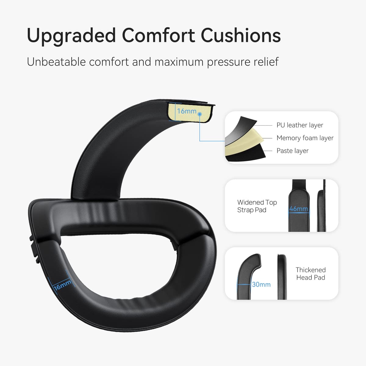 KIWI design Head Strap Accessories Compatible with Quest 2, Elite Strap Replacement for Enhanced Support and Comfort in VR — view 4