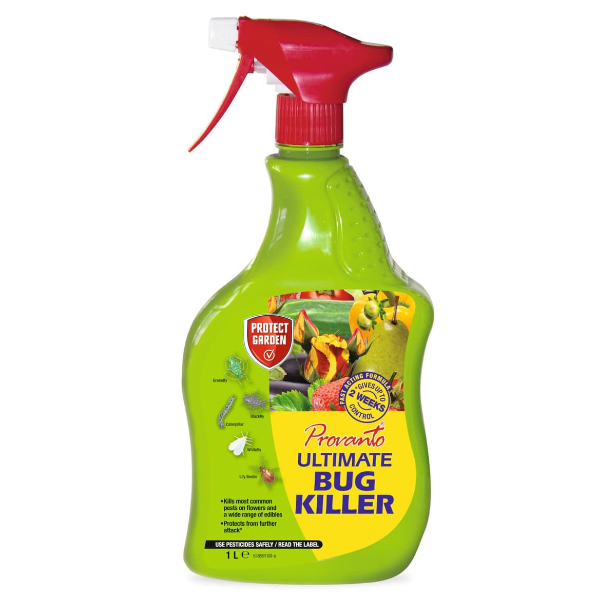 Provanto Ultimate Bug Killer, 1L - Fast Acting Bug Spray with Up To 2 Weeks Protection From Pests, Contact Insecticide for Indoor & Outdoor Plants
