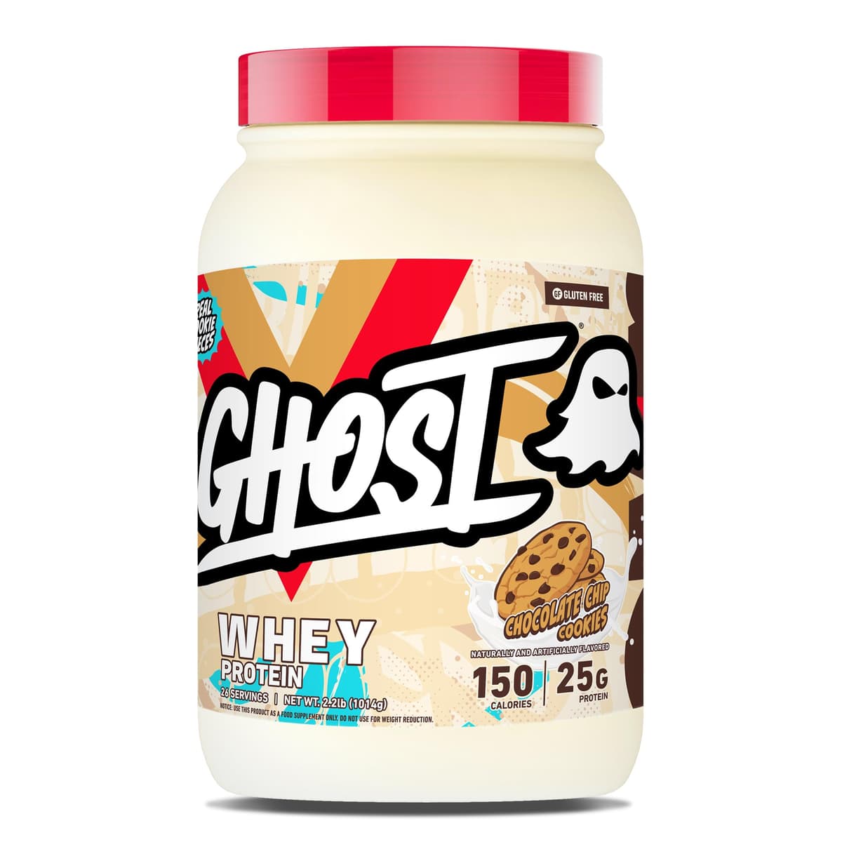 GHOST Whey Protein Powder, Nutter Butter - 2LB, 26G of Protein - Whey Protein Blend - ­Post Workout Fitness & Nutrition Shakes, Smoothies, Baking & Cooking - Cookie Pieces Inside — view 19