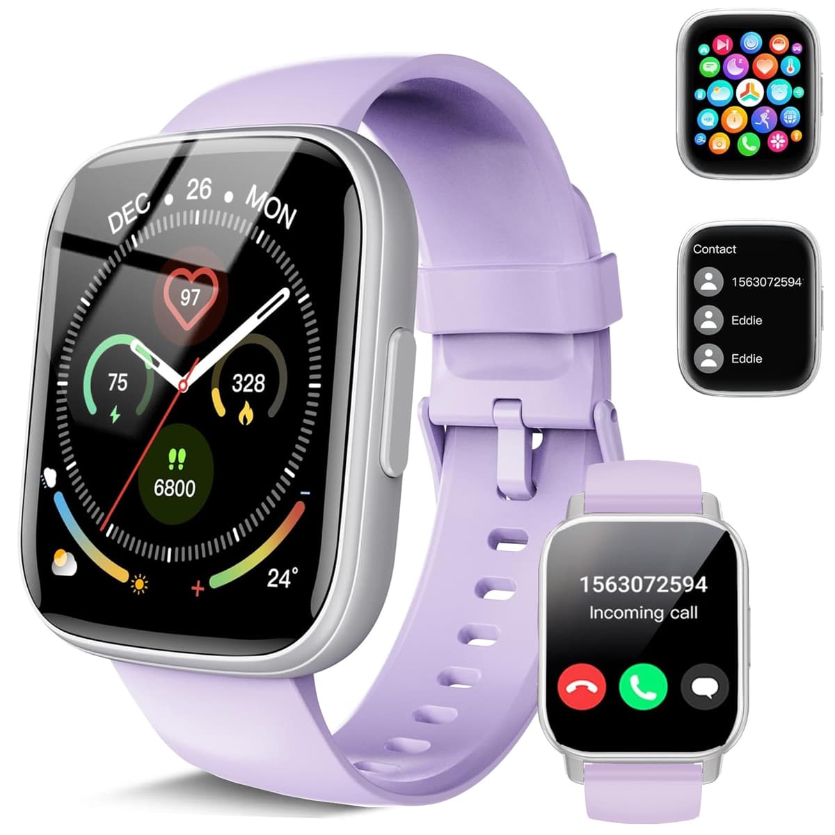 Cillso Smart Watch for Men Women, 1.85" Fitness Watch with Bluetooth 5.3 Call, Smartwatch with Heart Rate/Sleep Monitor, 110+ Sports Modes, IP68 Waterproof Activity Tracker for Android iOS, Pink — view 13