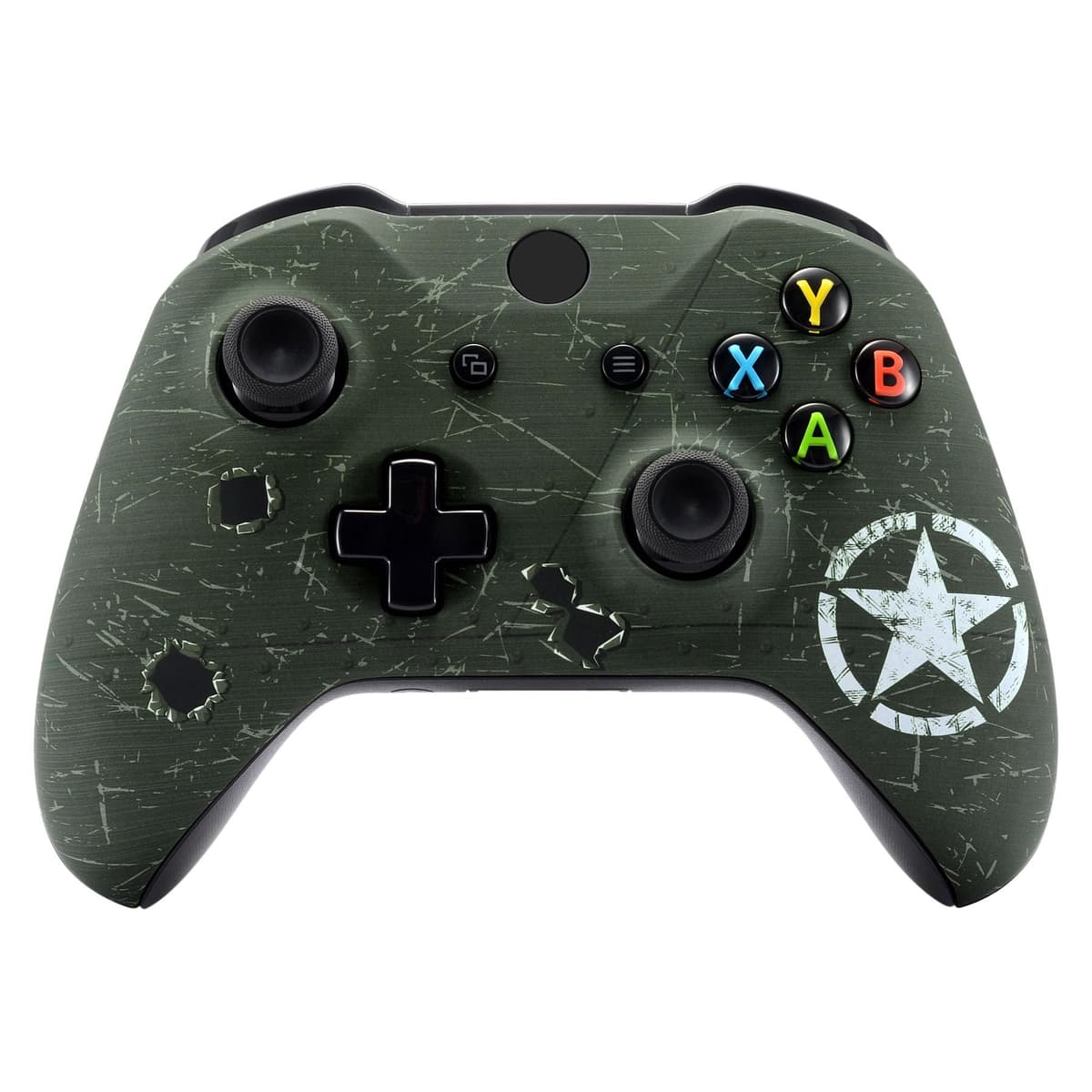eXtremeRate Nubula Galaxy Faceplate Cover, Soft Touch Front Housing Shell Case, Comfortable Soft Grip Replacement Kit for Xbox One S & Xbox One X Controller — view 16