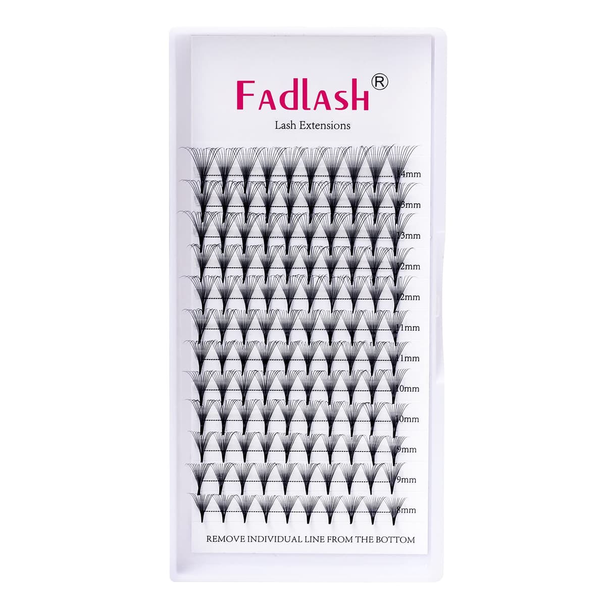 Russian Volume Lashes 16D 0.07 C Curl Mix Tray - Premade Fan Lashes (8-14mm) — view 33