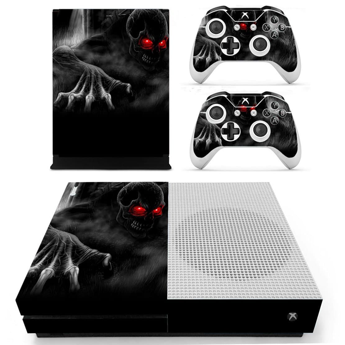 DOTBUY Vinyl Decal Full Body Skin Sticker For Microsoft Xbox One S Console And 2 Controllers And Kinect 2.0 (All White) — view 15