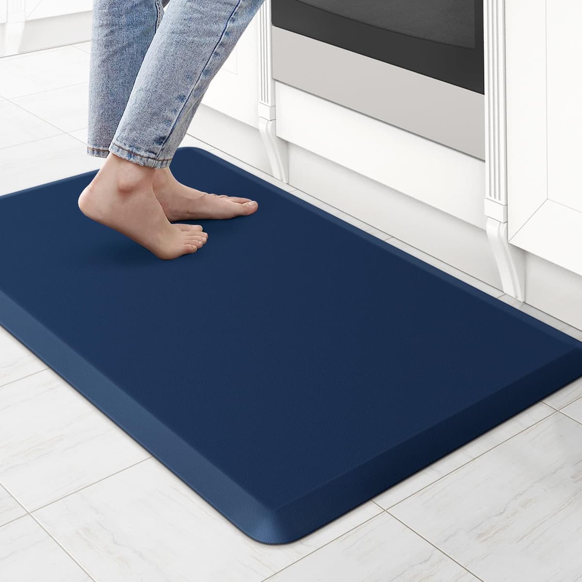 KitchenClouds Kitchen Mat Cushioned Anti Fatigue Rug 17.3"x28" Water Resistant Non Slip Standing Desk Mat Comfort Floor Mats for Kitchen House Sink Office (Khaki) — view 63