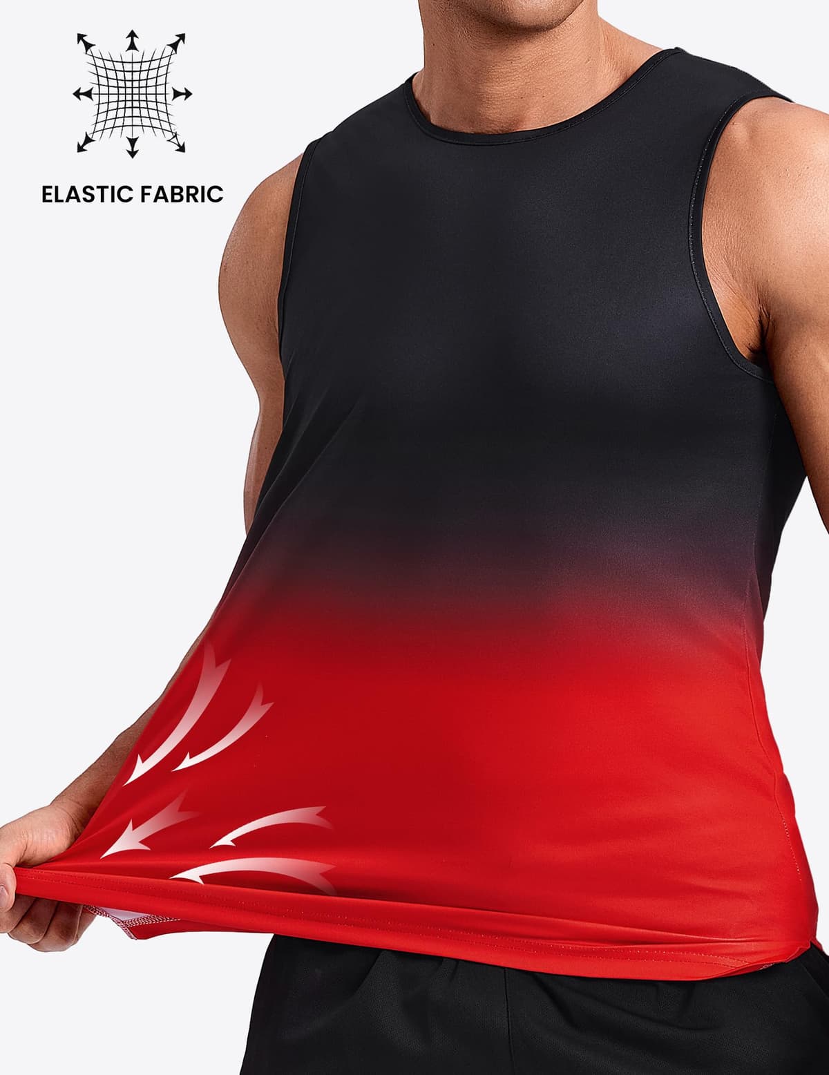 PINSPARK Camiseta de tirantes para hombre, sin mangas, camiseta de entrenamiento, verano, exterior, camiseta funcional — view 4
