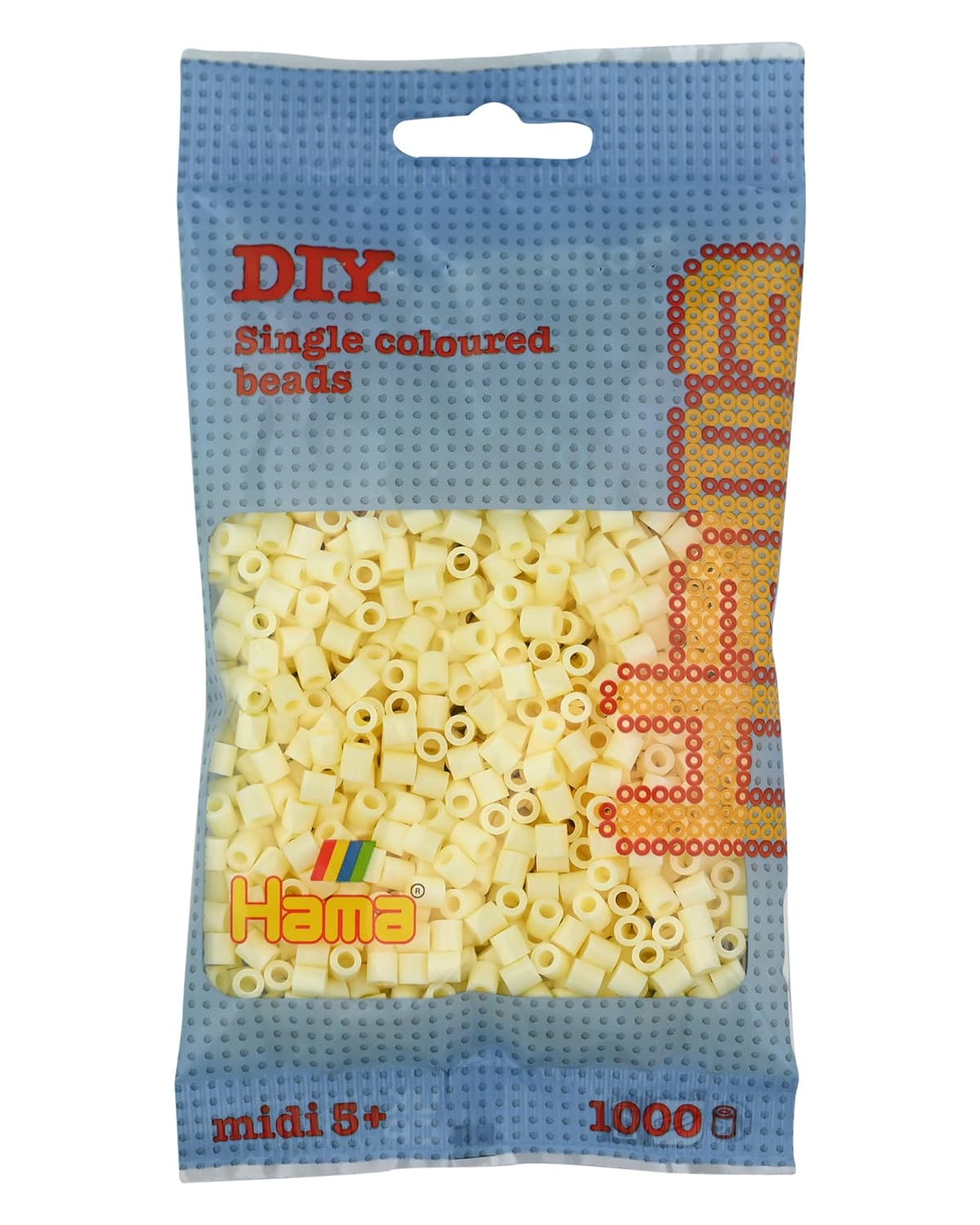 HAMA Bolsa de perlas | Aprox. 1000 cuentas midi fusibles para manualidades y mosaicos | Perlas de fusión para niños creativos 5+ | Juego de arte y decoración | Beige — view 30