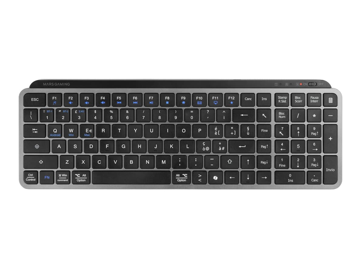 Mars Gaming MKPRO, US, Teclado Mecánico Gaming Completo, RGB Chroma, Switches Hot-Swap Mecánicos, Antighosting, Rueda de Control, Software, Multiplataforma, Switch Silent, Blanco — view 35