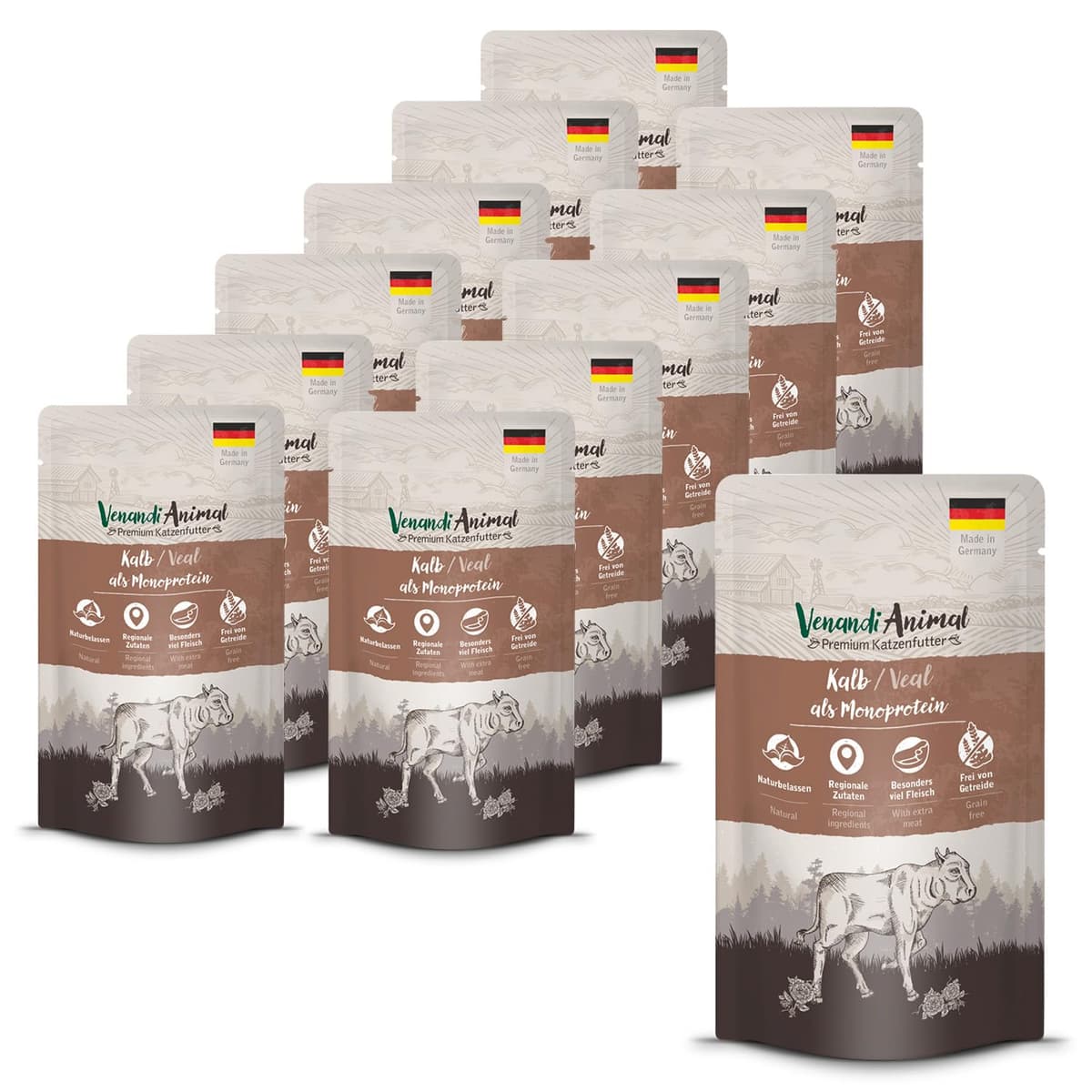 Venandi Animal Premium Cat Food, Horse as Monoprotein, Wet Food, Grain-Free and Natural, Pack of 6 (6 x 200 g) — view 41