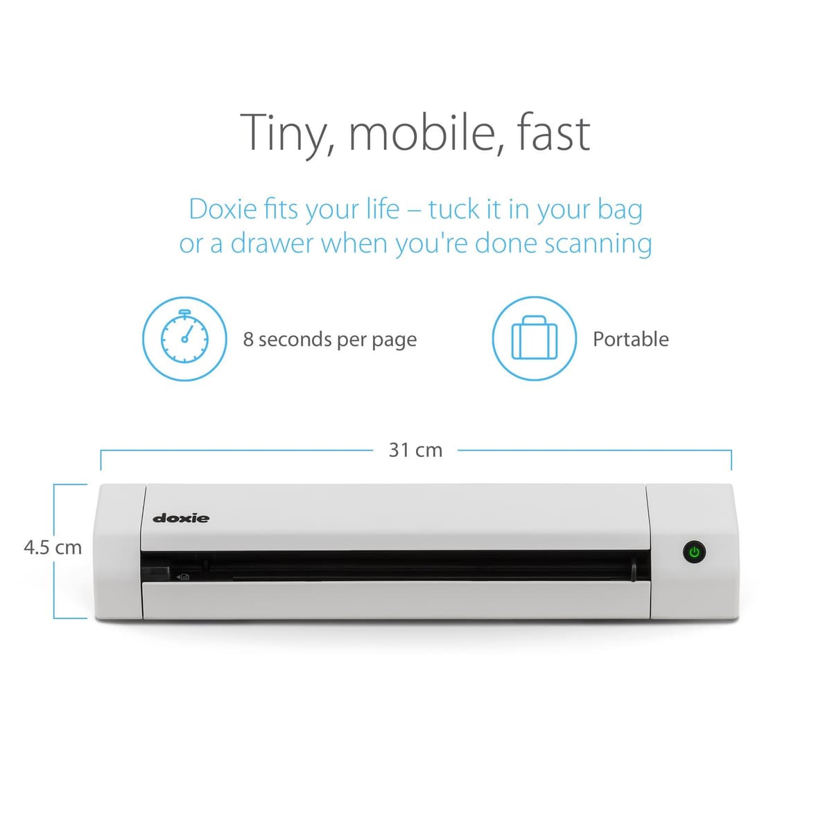 Doxie Go SE - Portable A4 Document Scanner With Rechargeable Battery And Brilliant Software — view 5