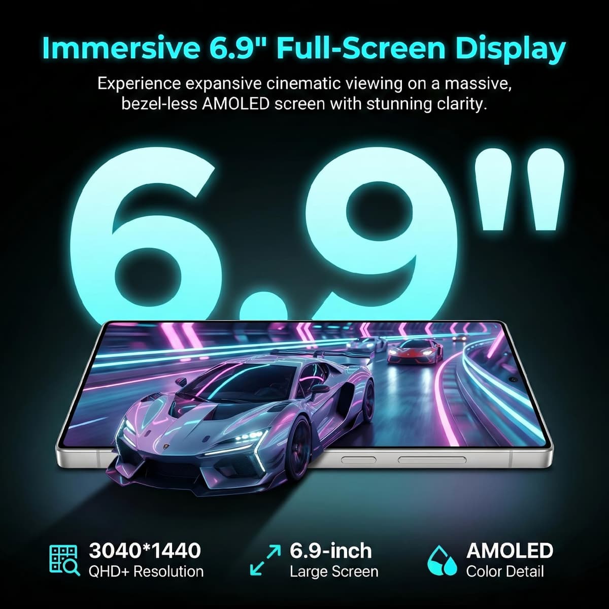 S25 Ultra 5G Unlocked Android Phones, Build in Pen, 16GB+512GB Octa Core Smartphone, Android 16 Phone, 108MP Zoom Camera, 6.9“ HD +120 Hz Screen, 7000mAh Battery, Dual SIM, Face Unlock-Silver — view 5
