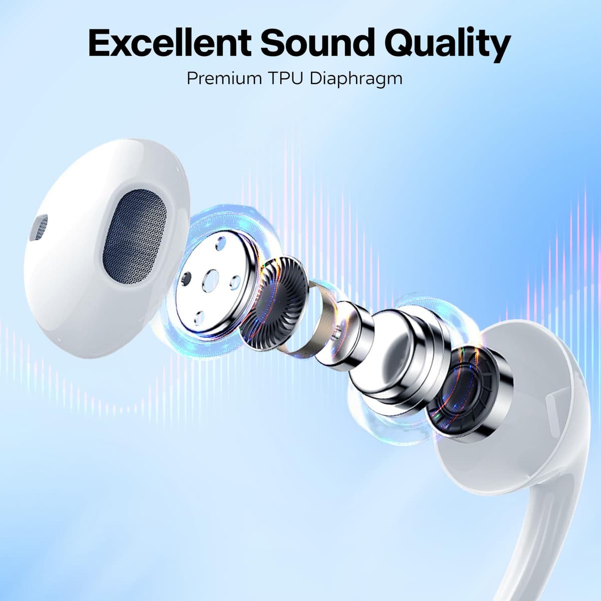 USB C Headphones, Wired USB C Earphones with Microphone and Volume Controller,HiFi Stereo In Ear Type C Earbuds, for iPhone 15/16/17 Pro Max plus, iPad Pro,Samsung Galaxy S25 S24 S23 S22 Pixel 9 — view 3