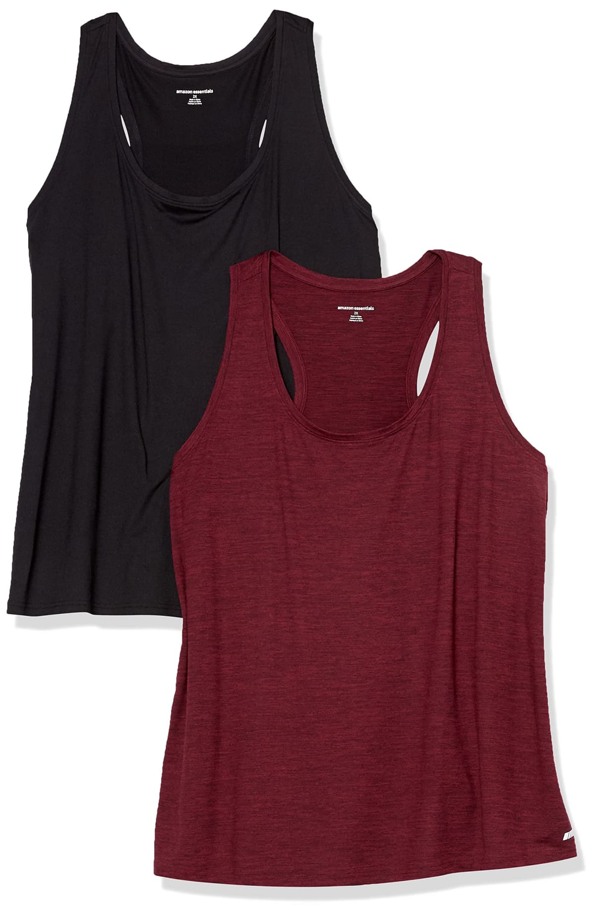 Amazon Essentials Top Deportivo Elástico de Entrenamiento, Secado Rápido y Espalda Nadadora (Tallas Grandes) Mujer, Paquetes Múltiples — view 19